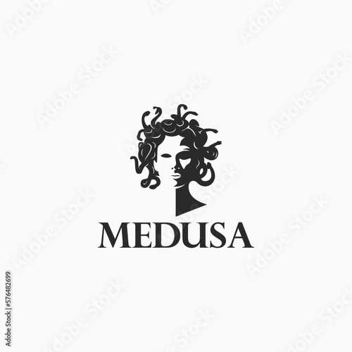 Head of Medusa logo symbol vector