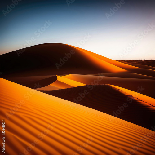 A Cinematic View of the Beautiful Desert Dunes