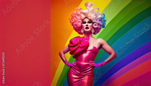 Portrait of drag queen, fictional character, ai generative