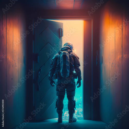 Futuristic soldier (Generative AI)