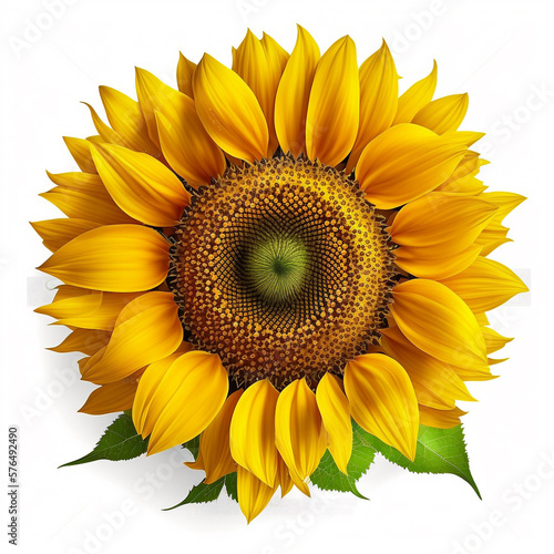 sunflower isolated on white