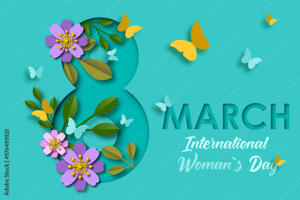 Papercut flower card woman's day 8 march Papercut flower card woman's day 8 march