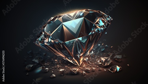 high resolution diamond background wallpaper created with generative ai technology