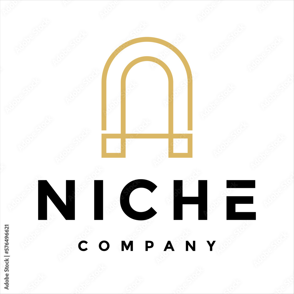 niche door window shape logo design template vector icon niche door window shape logo design template vector icon