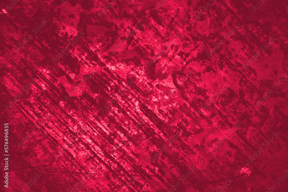 Black red rough surface. vintage grunge background texture for design. , Viva magenta color. Trend 2023. Close-up. background