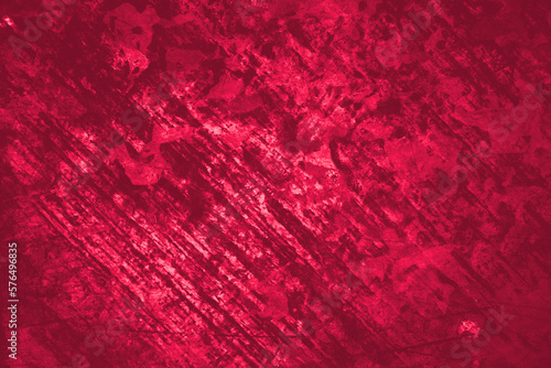 Black red rough surface. vintage grunge background texture for design. , Viva magenta color. Trend 2023. Close-up. background