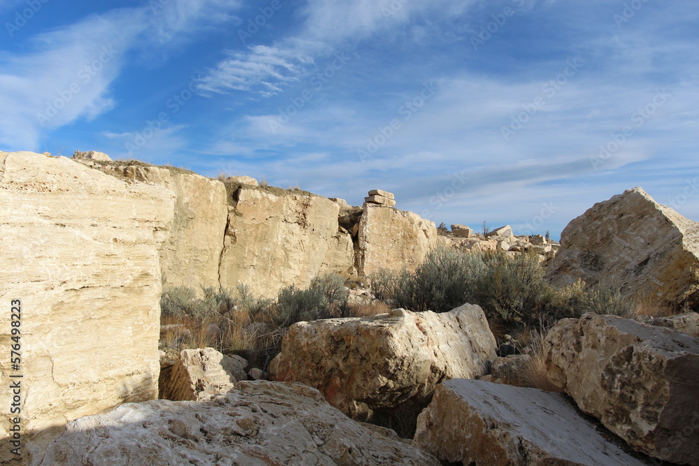 Travertine rock quarry 