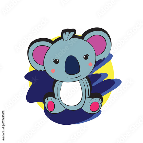 baby koala vector illustration for baby t-shirt design