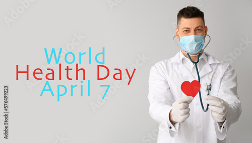 Cardiologist with red heart...