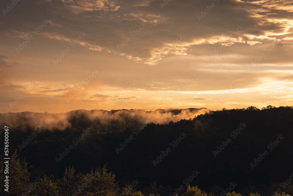 Fototapeta premium Exploring the Blue Ridge Mountains during the 4th of July weekend