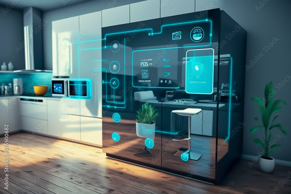 smart home kitchen management system using augmented reality, future concept, generative ai smart home kitchen management system using augmented reality, future concept, generative ai