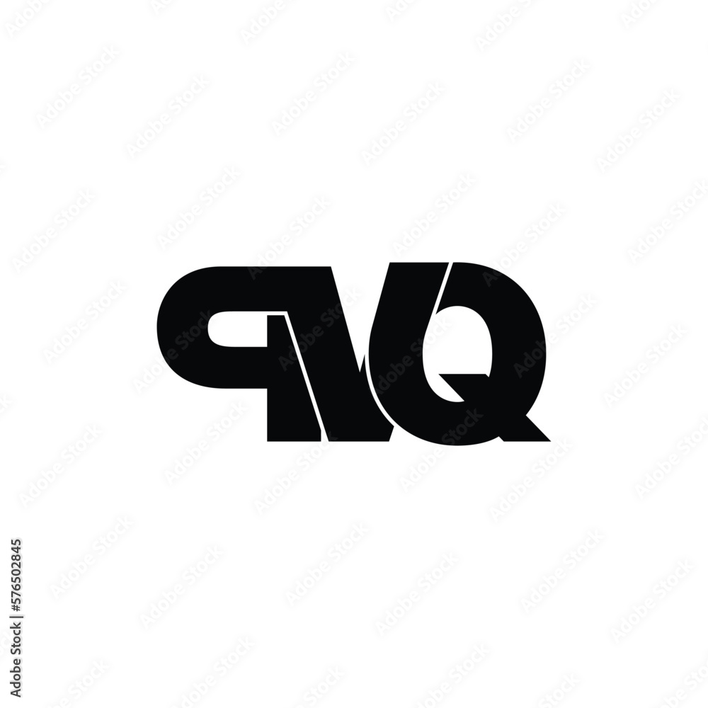 Letter PVQ simple logo design vector
