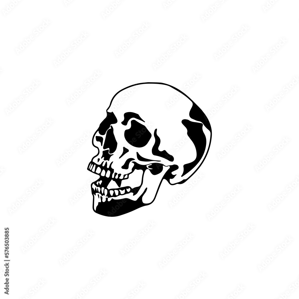 skull illustration vector with concept skull illustration vector with concept