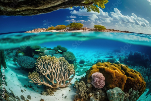 coral reef and coral