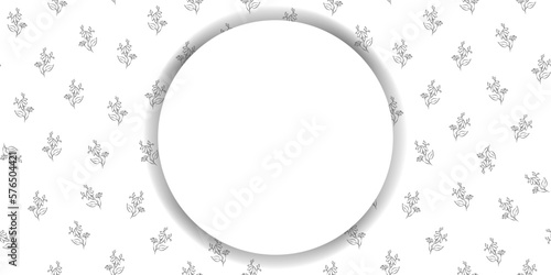 Vector. Chamomile flower background, copy space for text. Horizontal monochrome template for card, wedding invitation, party invitation, flyer, cover, brochur, social network. Hand-drawn sketch.