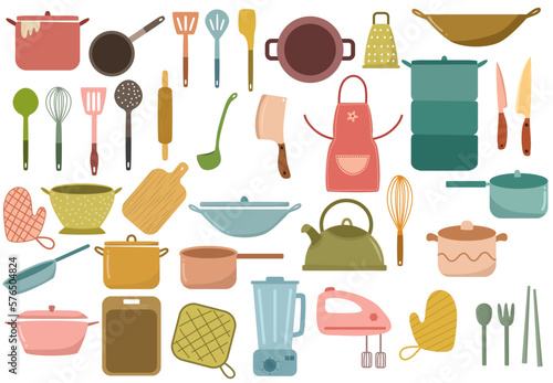 set of kitchen utensils