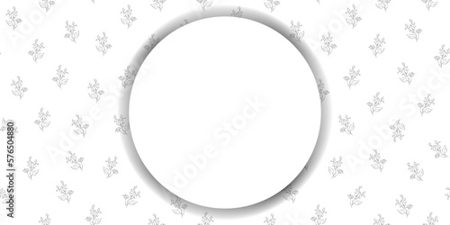 Vector. Chamomile flower background, copy space for text. Horizontal monochrome template for card, wedding invitation, party invitation, flyer, cover, brochur, social network. Hand-drawn sketch.