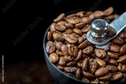 Coffee beans, background, texture, close-up