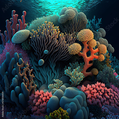 Coral Reef Macro  made with generative AI