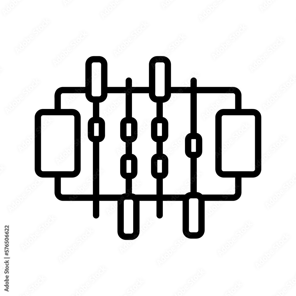 foosball icon, vector illustration on white background..eps foosball icon, vector illustration on white background..eps