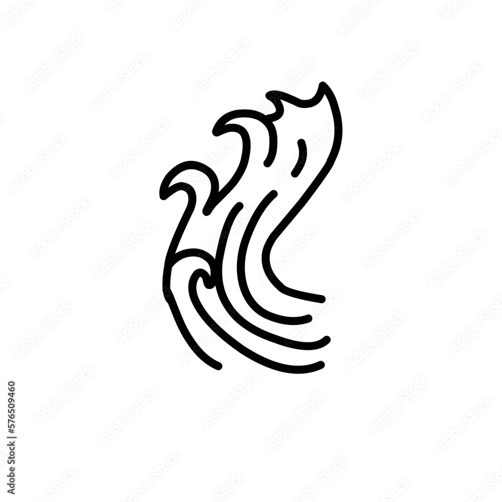 Oriental wave illustration Oriental wave illustration