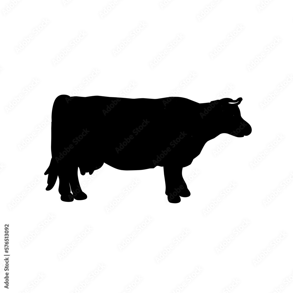 Silhouette Cow