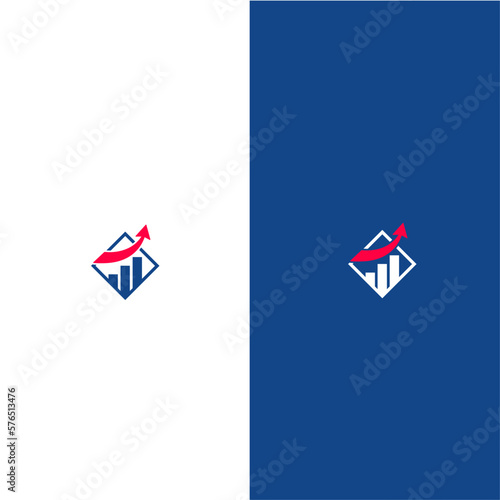 Free Download graph growth logo concept simple design minimal icon - GFXLoad