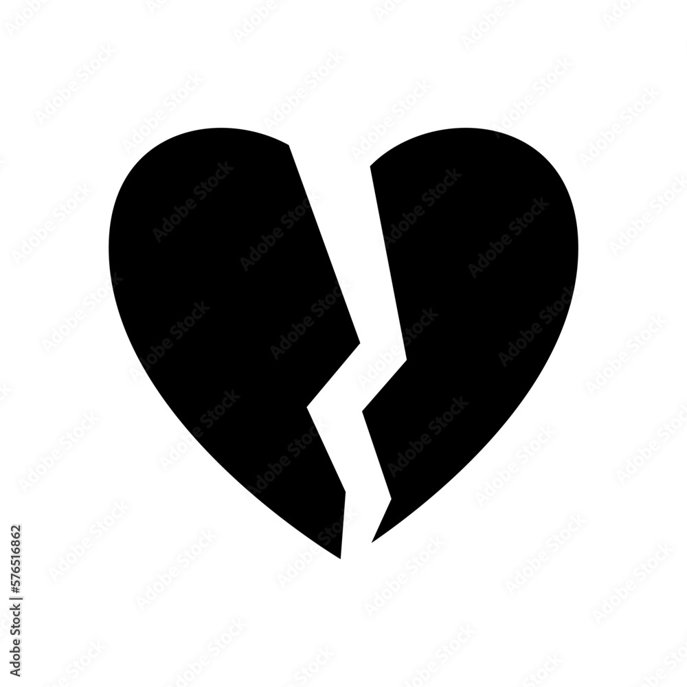 heartbreak icon or logo isolated sign symbol vector illustration - high quality black style vector icons heartbreak icon or logo isolated sign symbol vector illustration - high quality black style vector icons