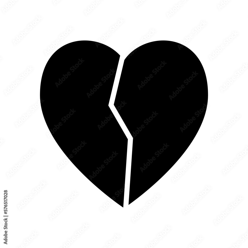 heartbreak icon or logo isolated sign symbol vector illustration - high quality black style vector icons heartbreak icon or logo isolated sign symbol vector illustration - high quality black style vector icons