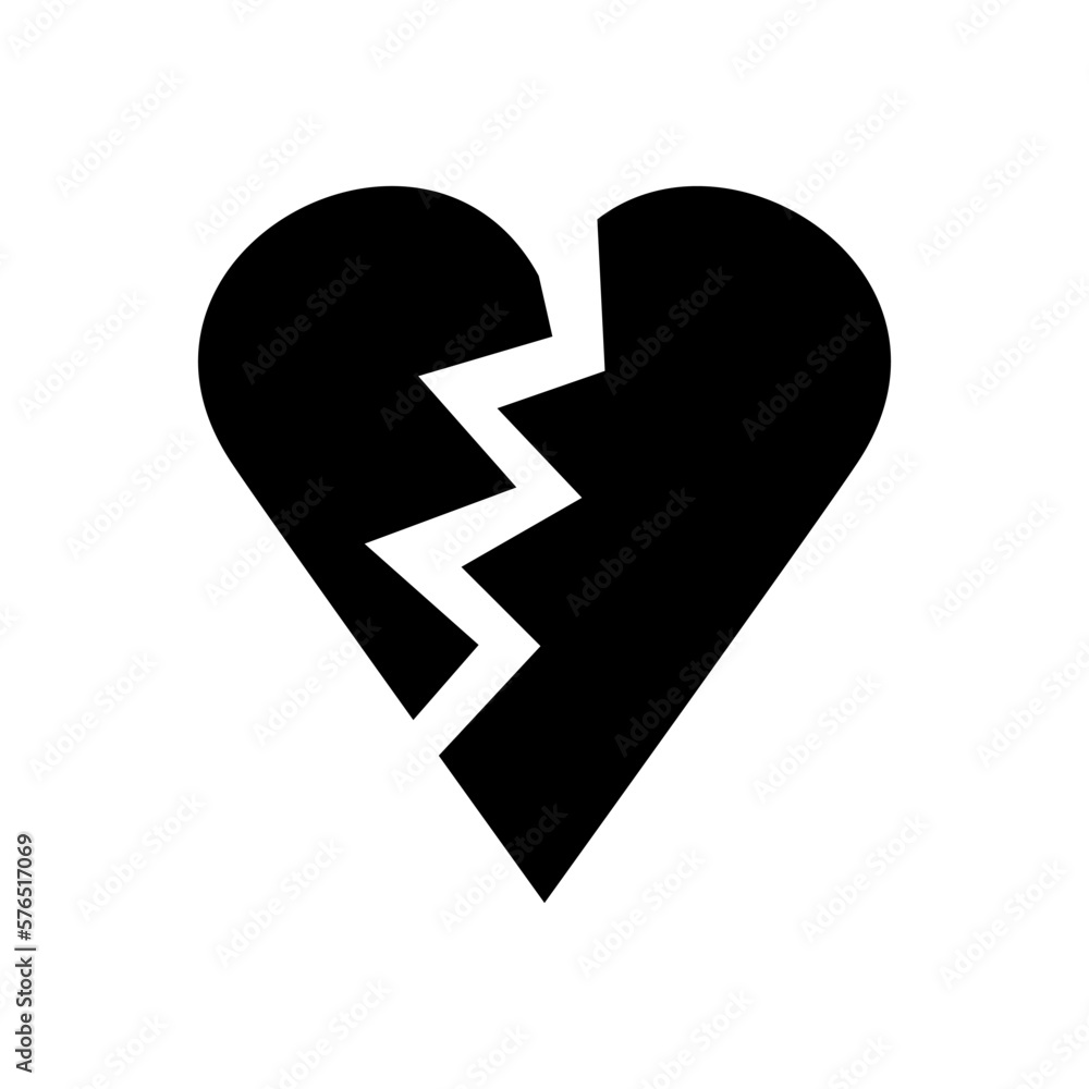 heartbreak icon or logo isolated sign symbol vector illustration - high quality black style vector icons heartbreak icon or logo isolated sign symbol vector illustration - high quality black style vector icons