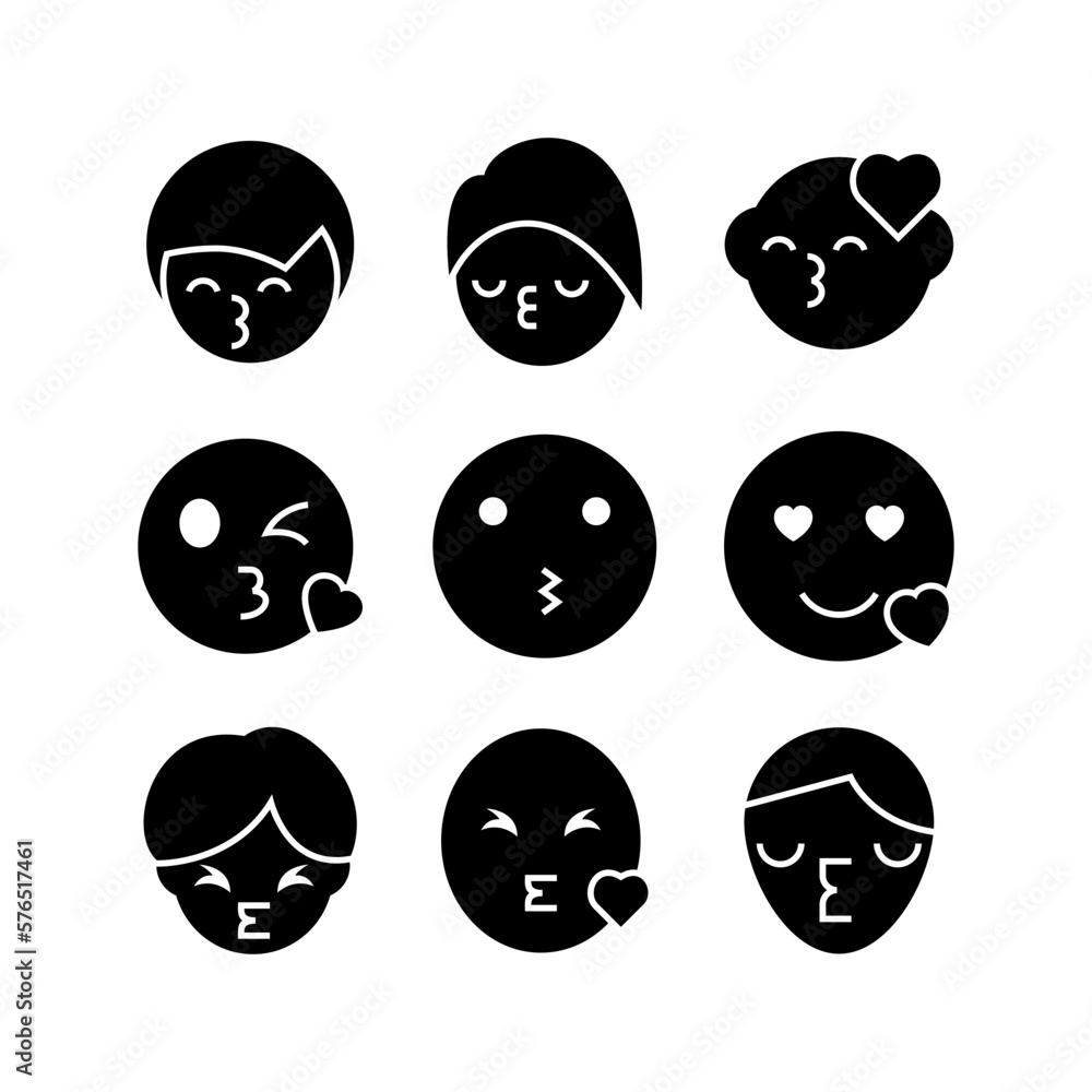 Fototapeta premium kiss icon or logo isolated sign symbol vector illustration - high quality black style vector icons