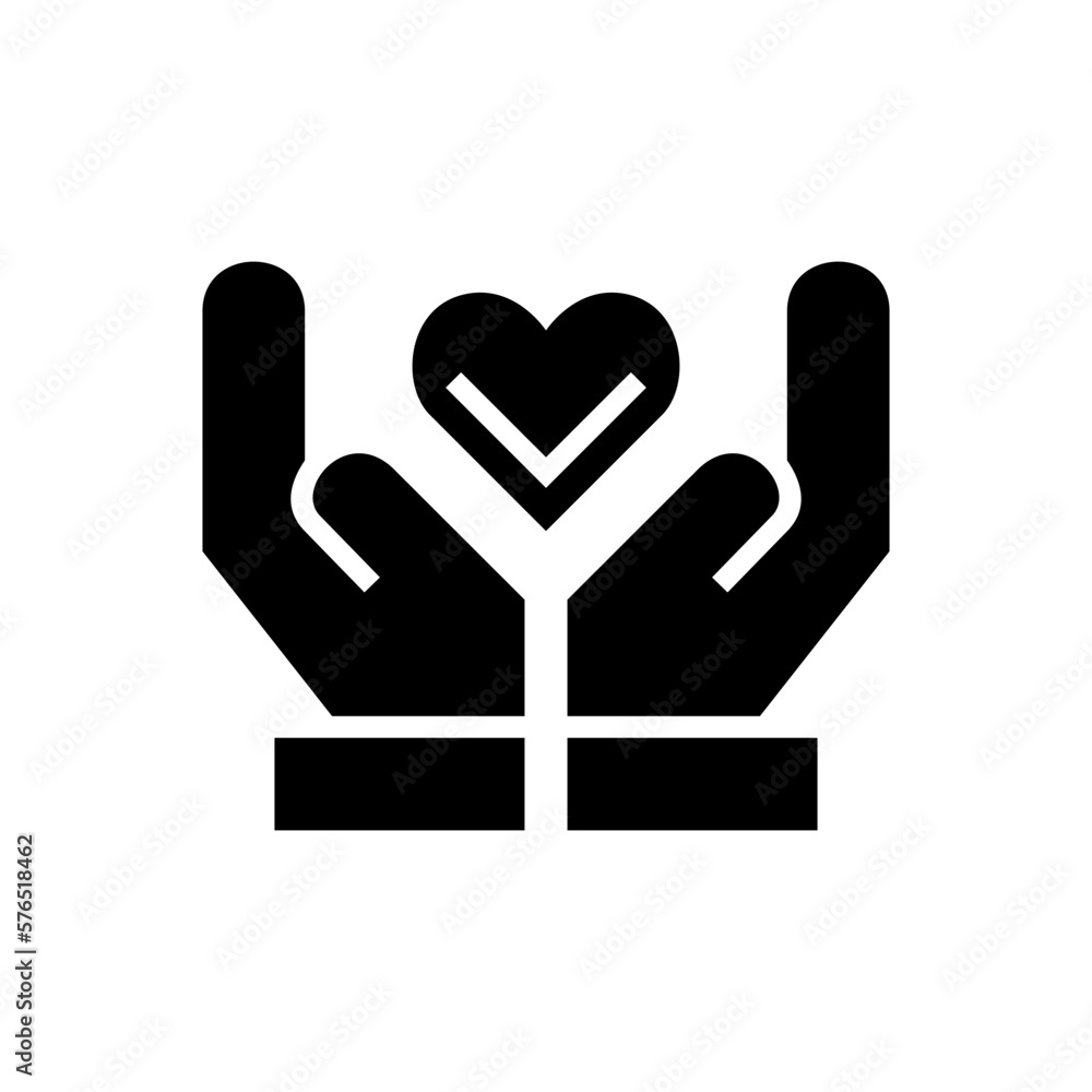 Obraz premium love hand icon or logo isolated sign symbol vector illustration - high quality black style vector icons