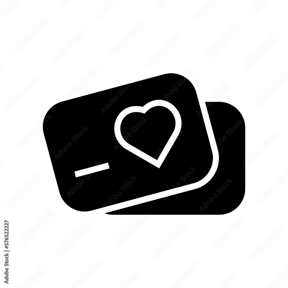 
valentine cards icon or logo isolated sign symbol vector illustration - high quality black style vector icons
