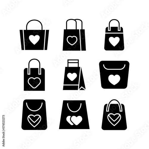 valentine shopping icon or logo isolated sign symbol vector illustration - high quality black style vector icons 