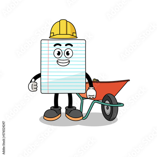 paper cartoon as a contractor