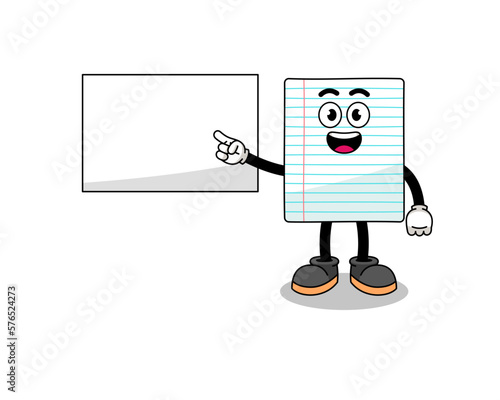 paper illustration doing a presentation