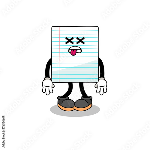 Obraz na plátne paper mascot illustration is dead