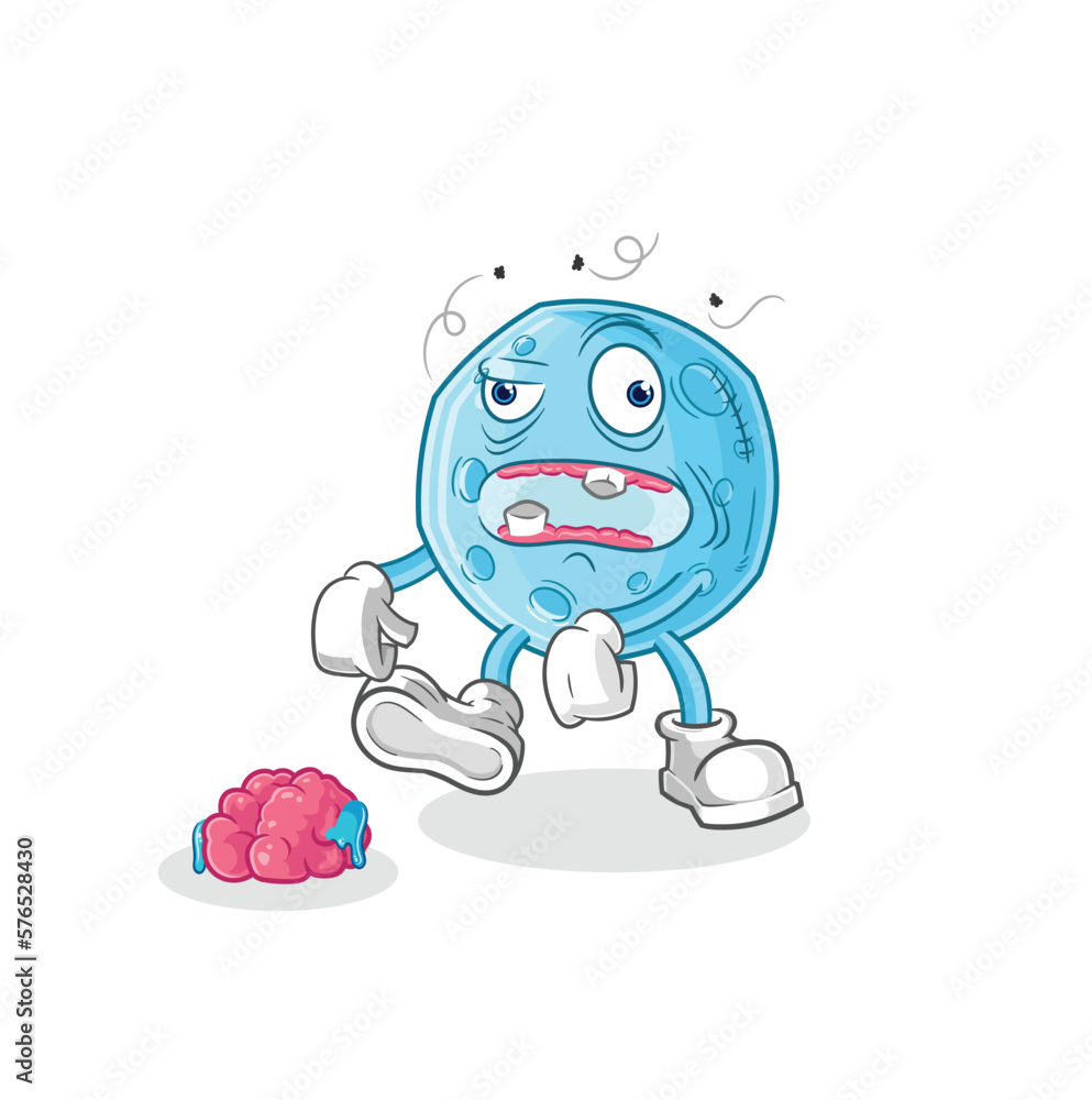 blue moon zombie character.mascot vector blue moon zombie character.mascot vector
