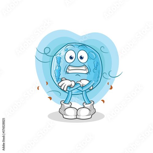 blue moon cold illustration. character vector