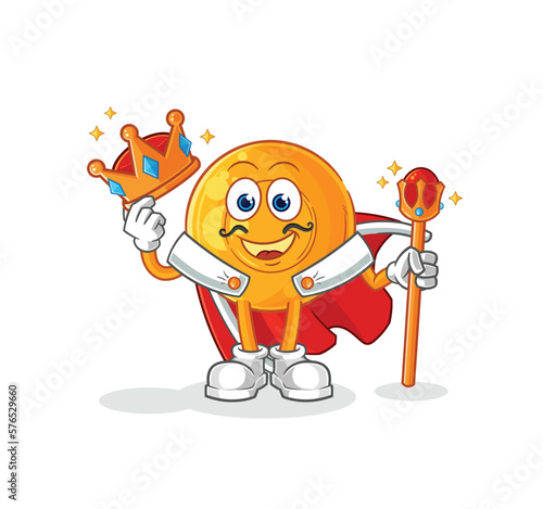 throat lozenges king vector. cartoon character