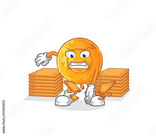 throat lozenges karate mascot. cartoon vector