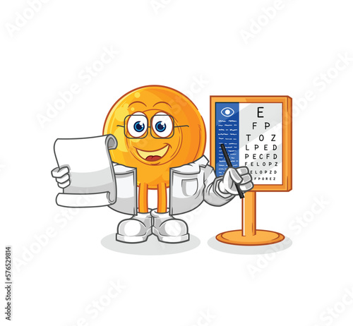 throat lozenges oculist cartoon. cartoon mascot vector