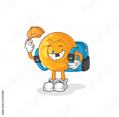 throat lozenges goes to school vector. cartoon character
