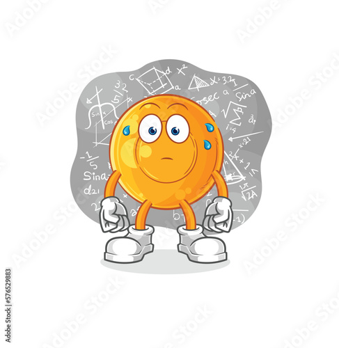 throat lozenges thinking hard vector. cartoon character