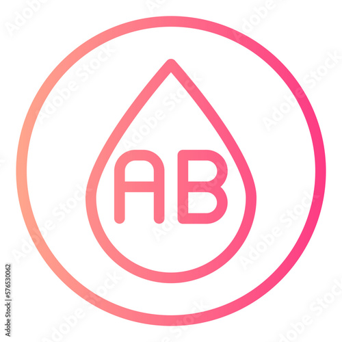blood type ab gradient icon