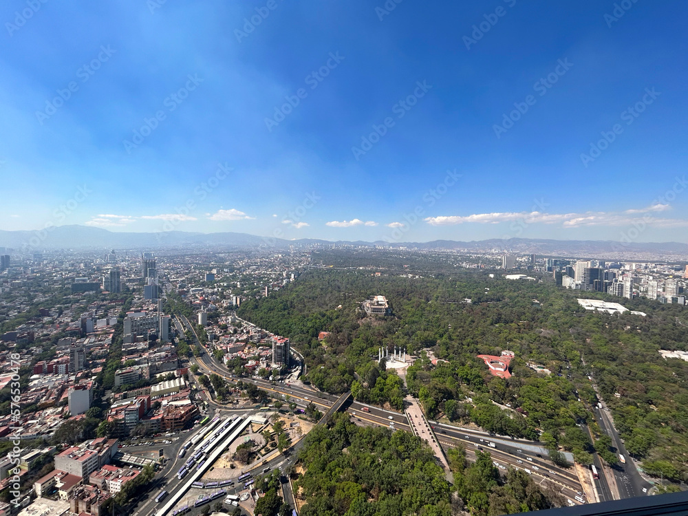 Vista aérea del Bosque de Chapultepec