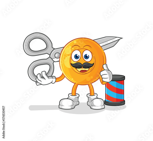 throat lozenges barber cartoon. cartoon mascot vector