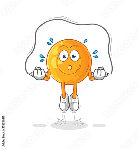 throat lozenges jump rope exercise. character vector