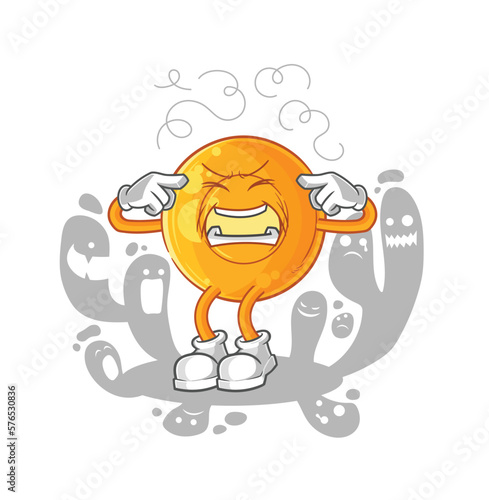 depressed throat lozenges character. cartoon vector