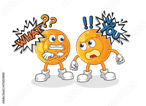throat lozenges arguing each other cartoon vector
